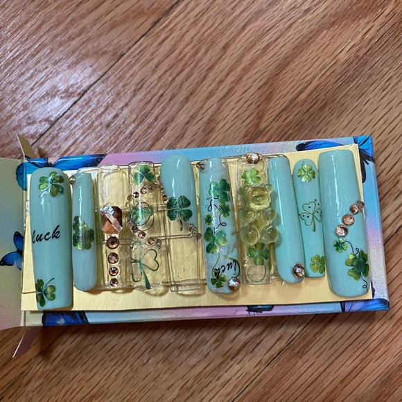 Shamrock ☘️ Spring Time Xl Nails - Picture 2 of 5